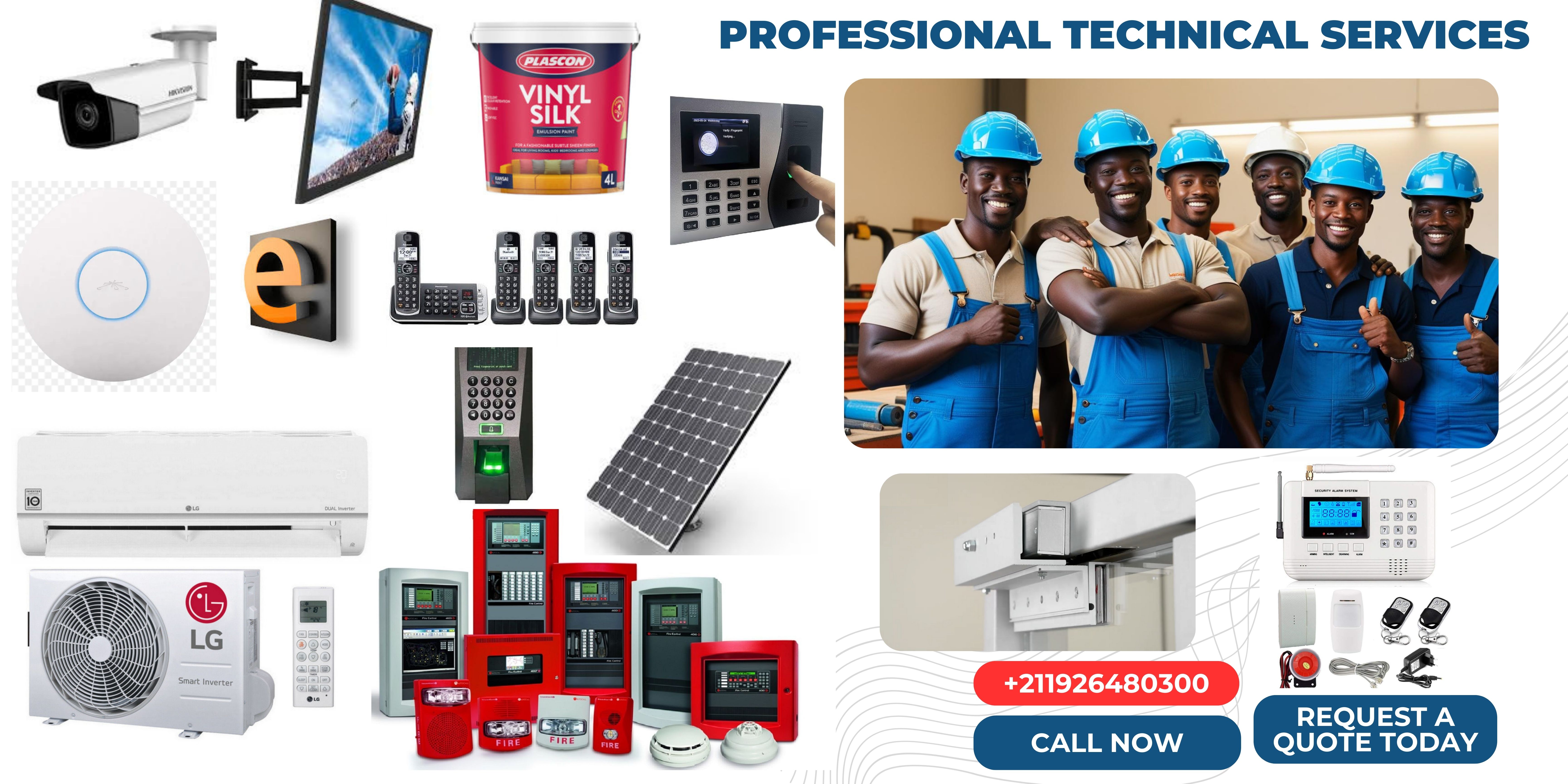 Photo of devices and professionals at TechPro.