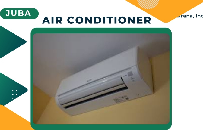 Air conditioner on the interior wall in Juba, South Sudan
