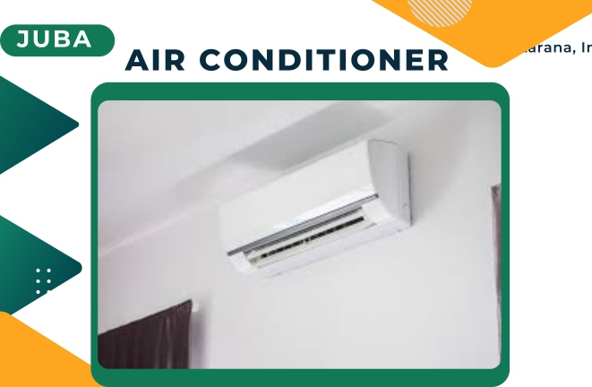 Air conditioner on the interior wall in Juba, South Sudan