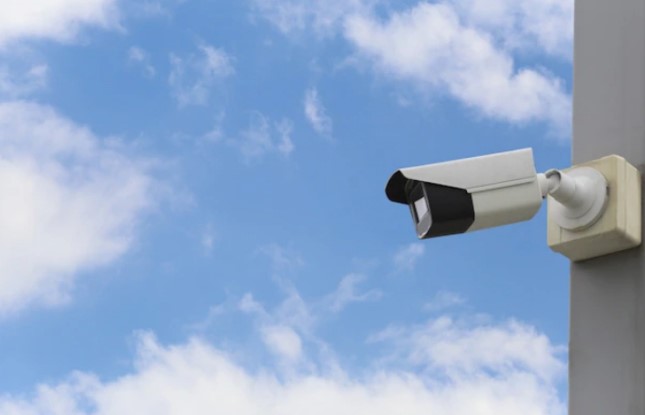 A bullet CCTV camera