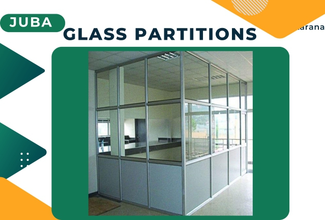 A mixed glass and aluminum partition in Juba, South Sudan