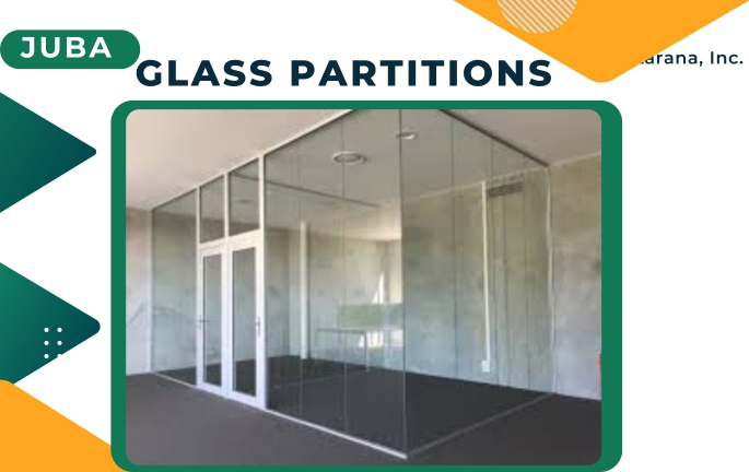 A clear glass partition in Juba, South Sudan