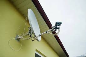A Satellite dish on the roof top in Juba, South Sudan