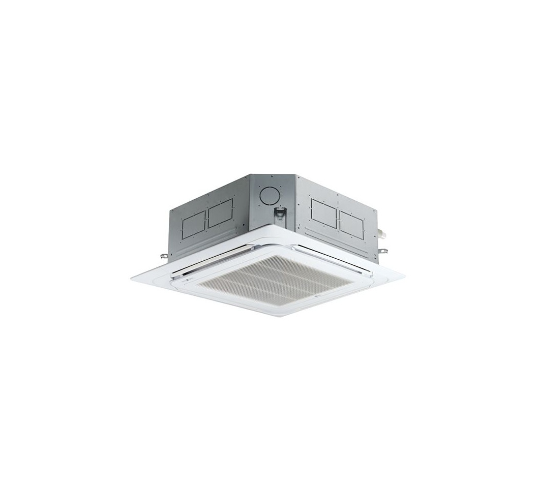 A white LQ 18K BTU Ceiling AC in a white background