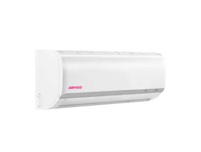 A white Armco 12000 BTU Split AC in a white background