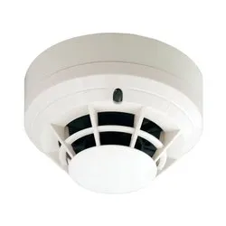 A white heat detector in a white background
