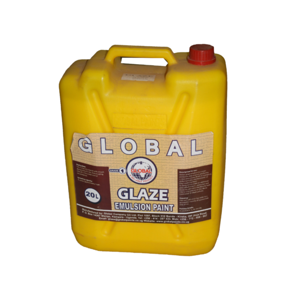 A jerrycan of Glaze Emulsin Paint