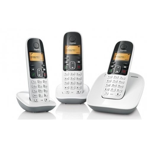 White Gigaset Trio Wireless Phones in white background