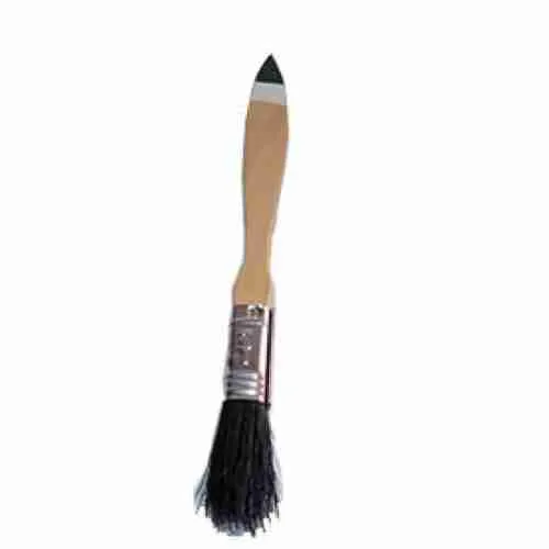 A small black tip Paint brush in a white background
