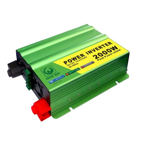 A green SolarMax 2000W Solar Inverter