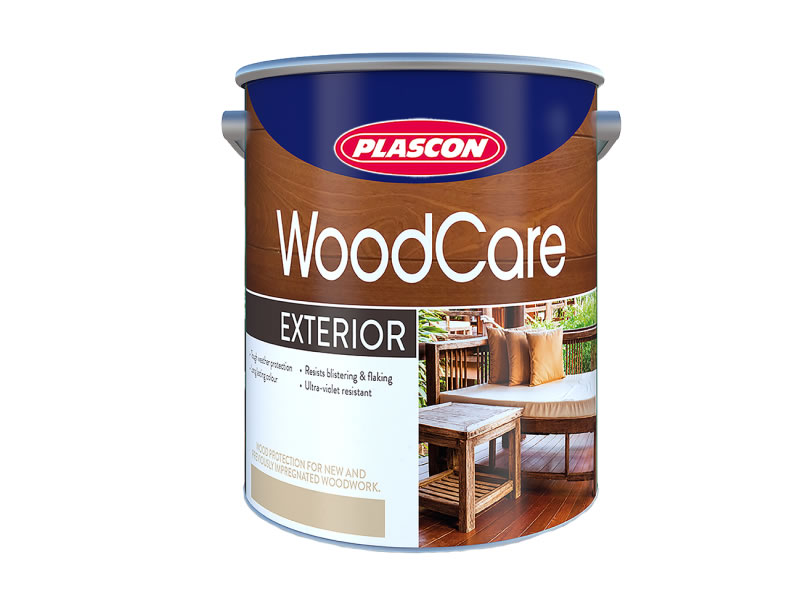 A plascon wood care paint in a white background