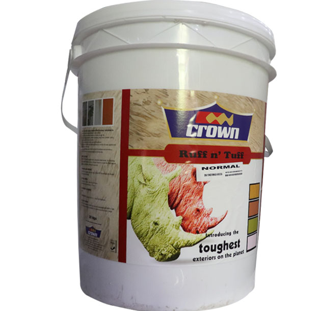 A crown ruff & tuff texture paint in a white background