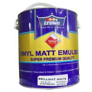 A crown vinyl Matt Emulsion in a white background