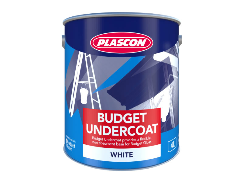 A tin of Plascon Budget Undercoat in a white background