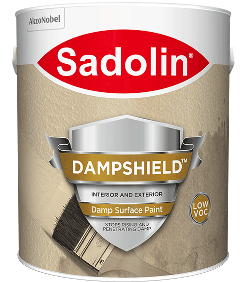 A tin of Sadolin Dampshield in a white background