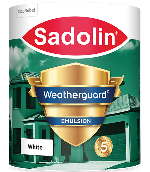 A tin of Sadolin weather guard in a white background
