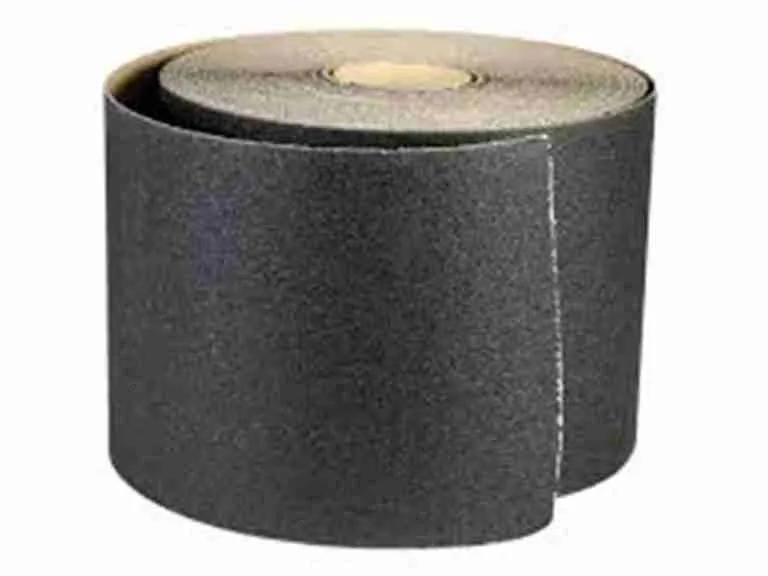 A black roll of sand paper in a white background