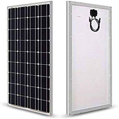 A black colored Sunneypex 400W Mono Panel in a white background