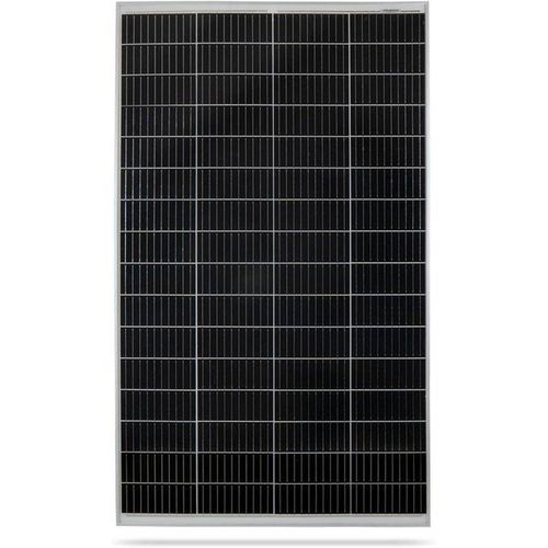 A black colored SolarMax 500W solar Panel in a white background
