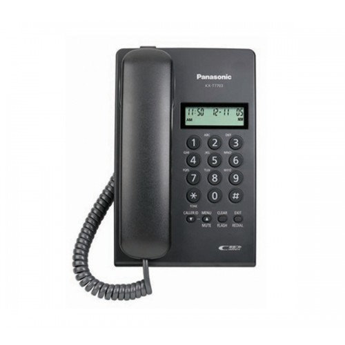 A black panasonic KX T7703X