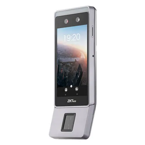 A silver wireless ZKTECO facial recognition