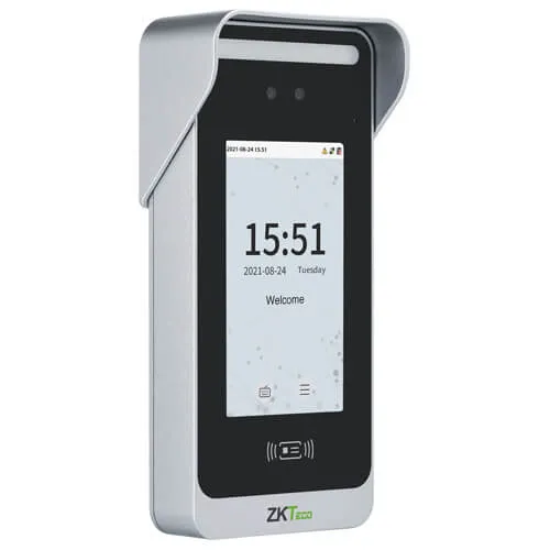 A silver ZKTECO SpeedFace M4 Time Attendance & access control