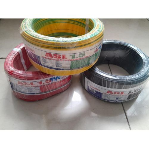 Three rolls of red, green, red ASL Copper wiring Cable