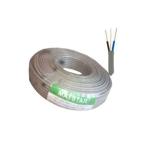 A gray Mat star 2.5mm Twin Cable in a white background