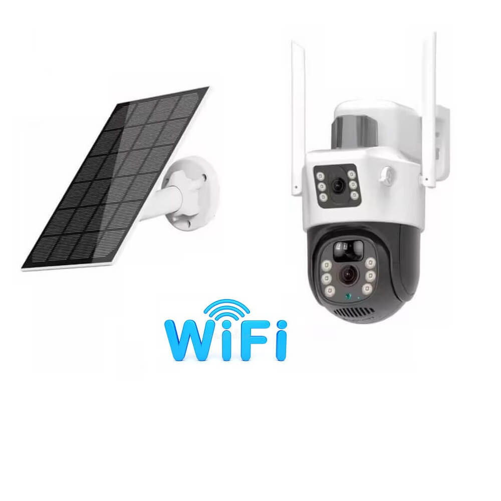 4MP Solar Camera Wifi Dual Lens PTZ